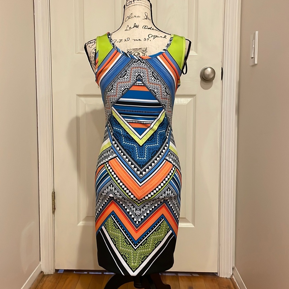 Laundry by Shelli Segal Geometric Tank Bodycon Dress - Picture 2 of 13